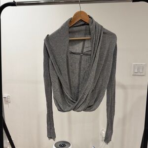 Gray wrapped Cardigan